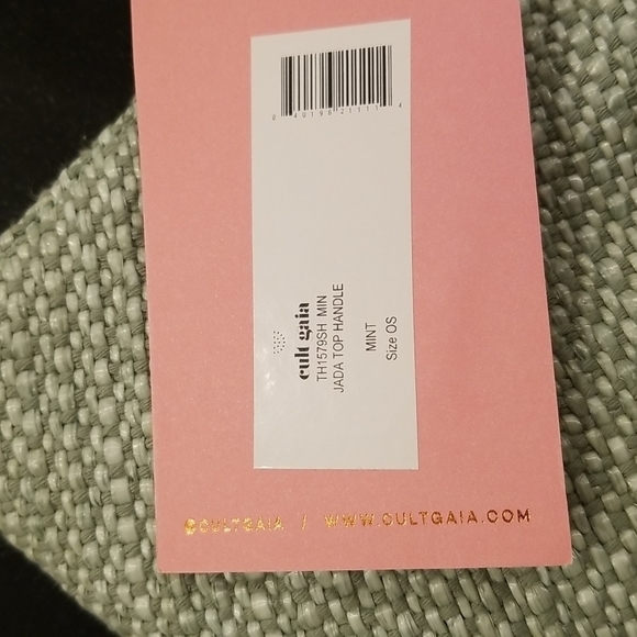 💕CULT GAIA💕 Jada Top Handle Clutch Bag Raffia ~ Mint Green NWT - Picture 16 of 16